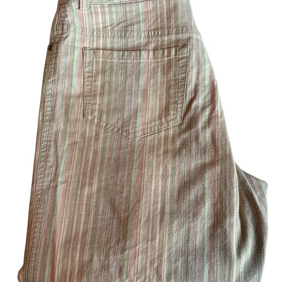 Women's Rafaella Ankle Length Multicolored Striped Pants Size 8 - Picture 7 of 7